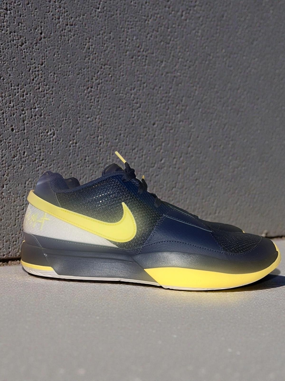 Nike Ja 1 Men’s Low-Top Athletic Shoe in Navy and Yellow